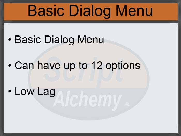 Second Life Marketplace Script Alchemy Basic Dialog Menu